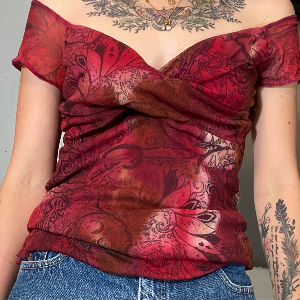 Micro mesh blouse